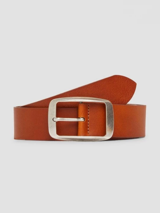 Foto van product Leren riem met hoekige gesp s.Oliver bruin