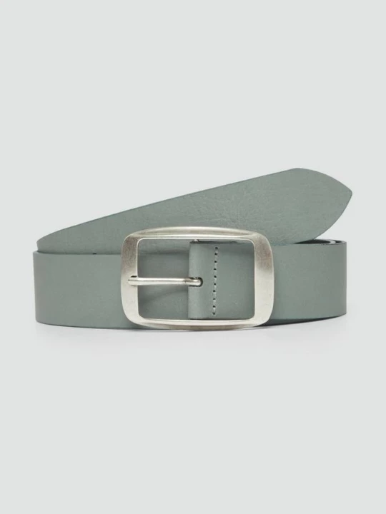 Foto van product Leren riem met vierkante gesp s.Oliver grijs