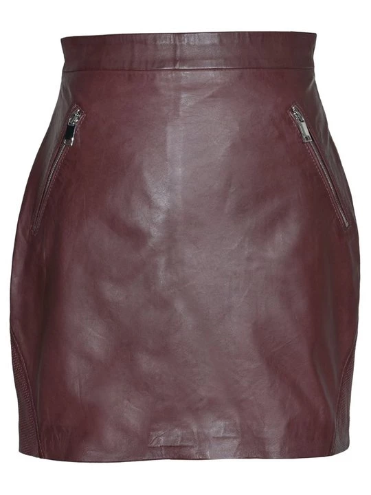 Foto van product Leren rok Le Temps Des Cerises bordeauxrood