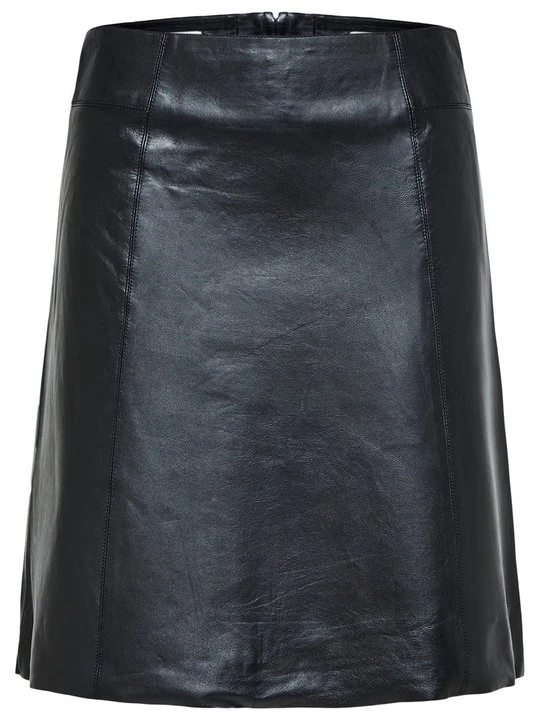Foto van product Leren rok Selected zwart