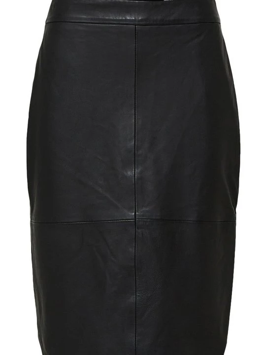 Foto van product Leren rok Selected zwart