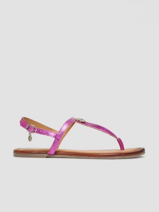 Foto van product Leren sandalen met bandjes en logodetail s.Oliver roze