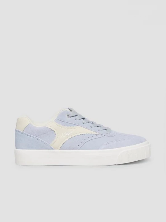 Foto van product Leren sneaker met plateauzool s.Oliver blauw