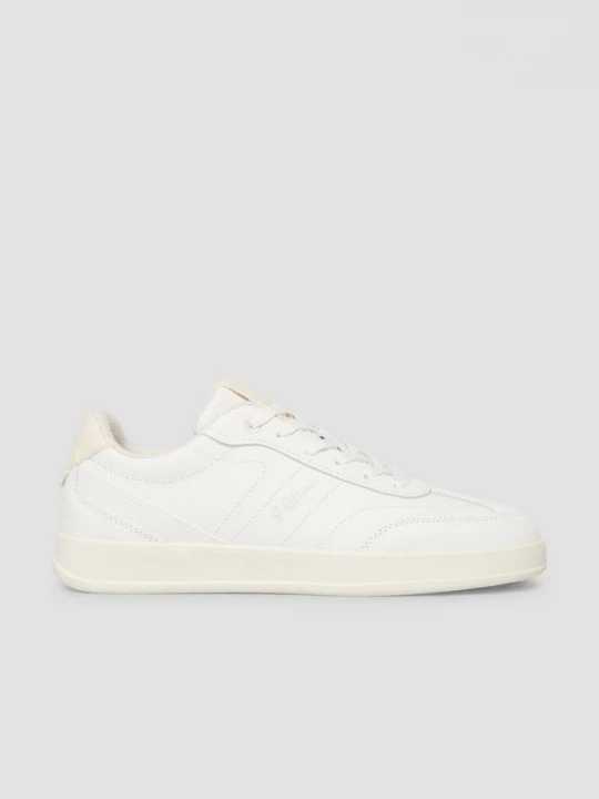 Foto van product Leren sneaker met veters s.Oliver wit