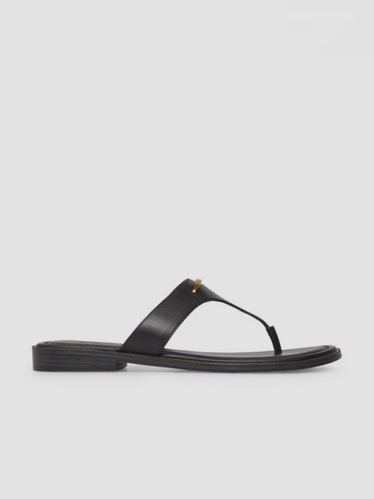 Foto van product Leren teenslippers met decoratief detail s.Oliver zwart