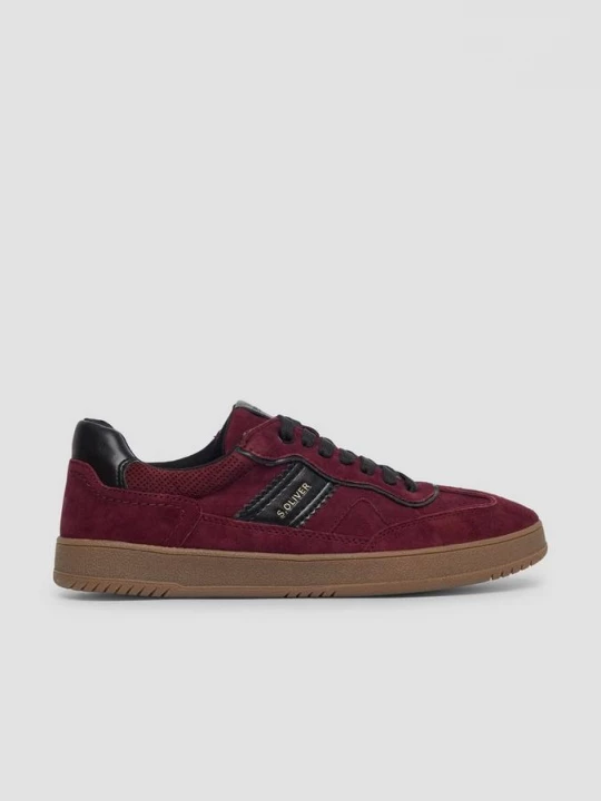 Foto van product Leren veterschoenen met contrastdetails s.Oliver rood