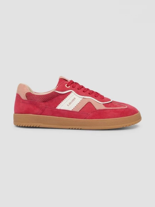 Foto van product Leren veterschoenen met contrastdetails s.Oliver roze