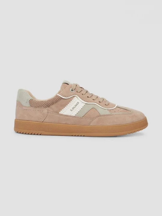 Foto van product Leren veterschoenen met contrastdetails s.Oliver roze