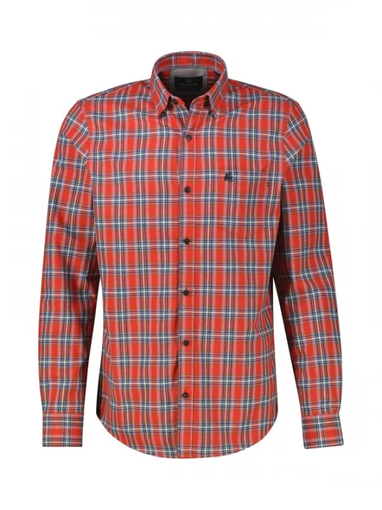 Foto van product LERROS Overhemd azuur / rood / zwart / wit