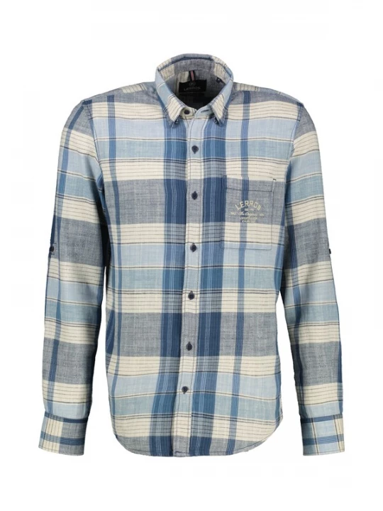 Foto van product LERROS Overhemd blauw / lichtblauw / wolwit