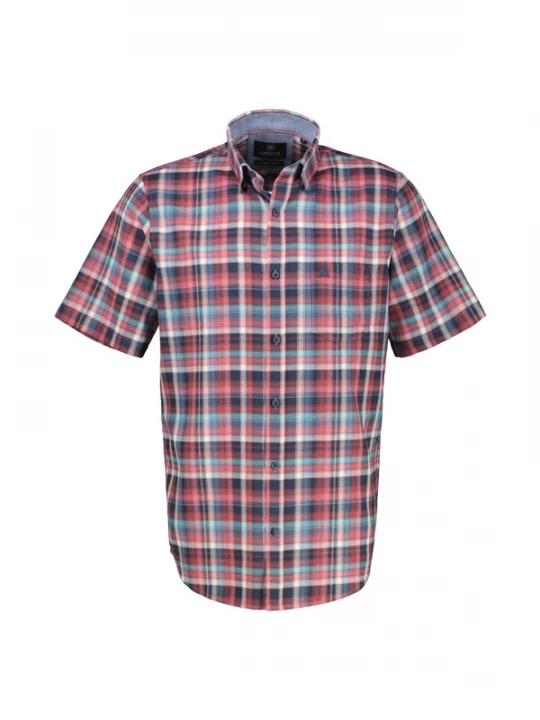 Foto van product LERROS Overhemd blauw / bruin / pink / rood