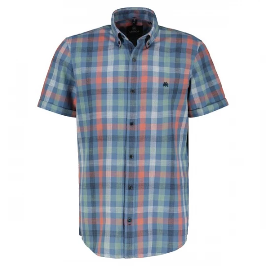 Foto van product LERROS Overhemd blauw / groen / koraal