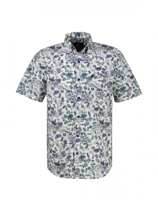 Foto van product LERROS Overhemd blauw / groen / wit