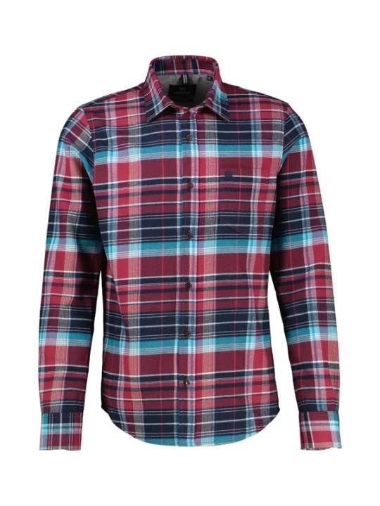 Foto van product LERROS Overhemd blauw / navy / rood / wit