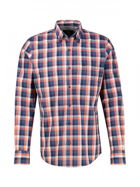 Foto van product LERROS Overhemd blauw / rood / zwart / wit