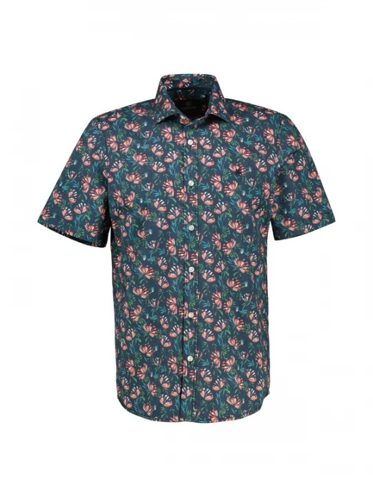 Foto van product LERROS Overhemd donkerblauw / gemengde kleuren