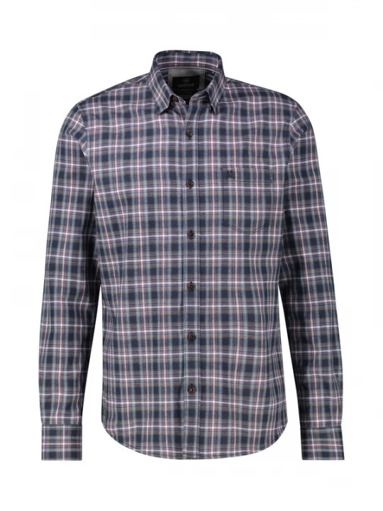 Foto van product LERROS Overhemd navy / brokaat / cranberry / wit