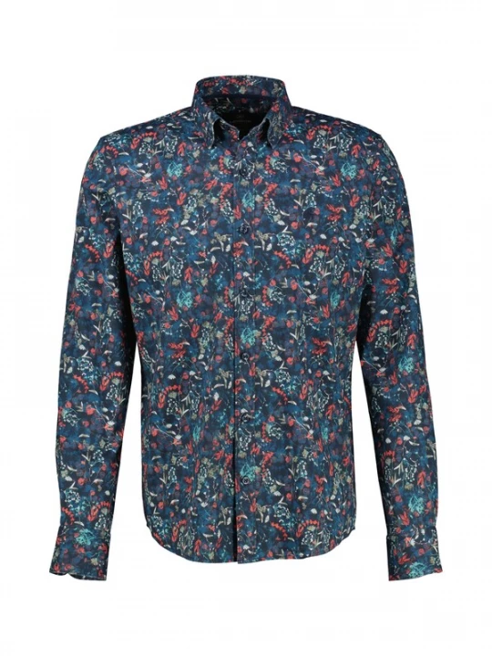 Foto van product LERROS Overhemd navy / gemengde kleuren