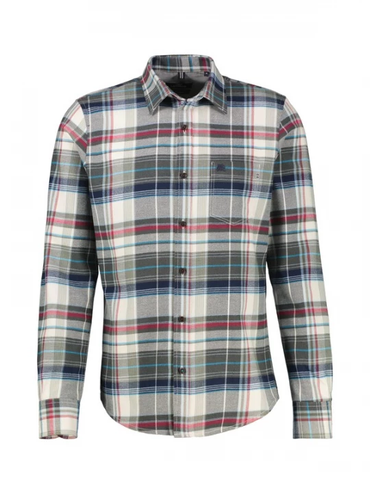 Foto van product LERROS Overhemd navy / grijs / rood / wit