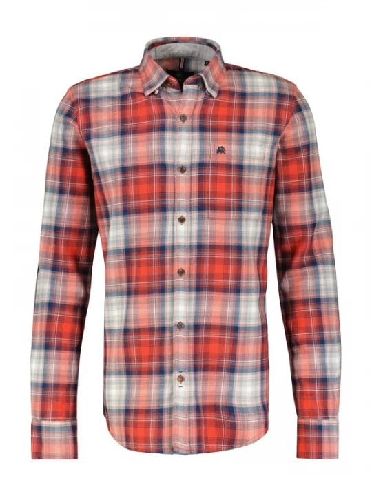 Foto van product LERROS Overhemd navy / rood / wit