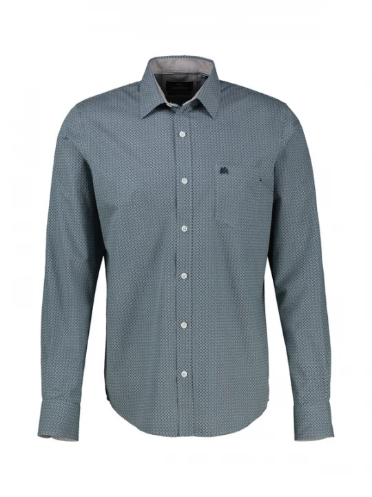 Foto van product LERROS Overhemd navy / smoky blue / aqua