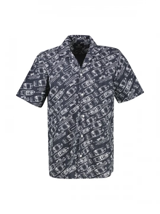 Foto van product LERROS Overhemd navy / wit