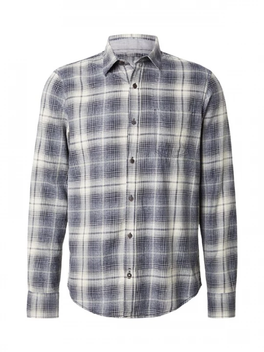 Foto van product LERROS Overhemd navy / wolwit