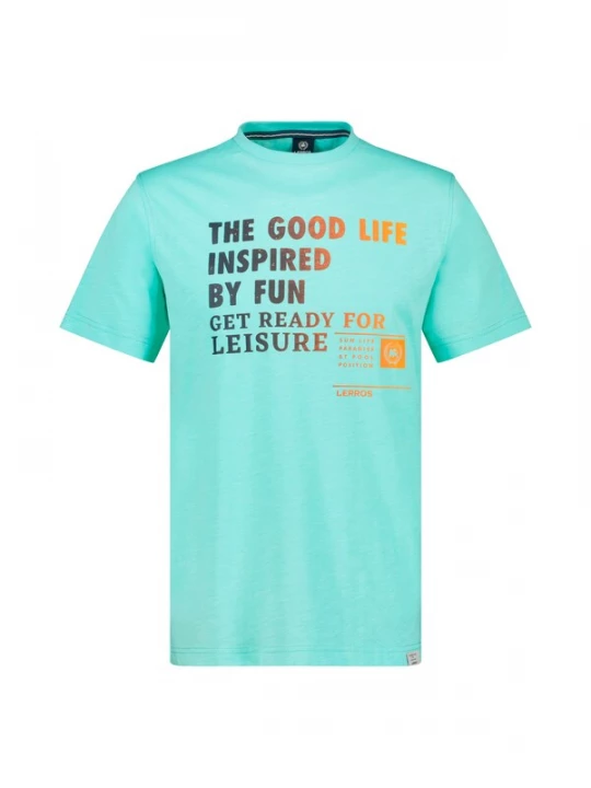 Foto van product LERROS Shirt mintgroen / oranje / zwart