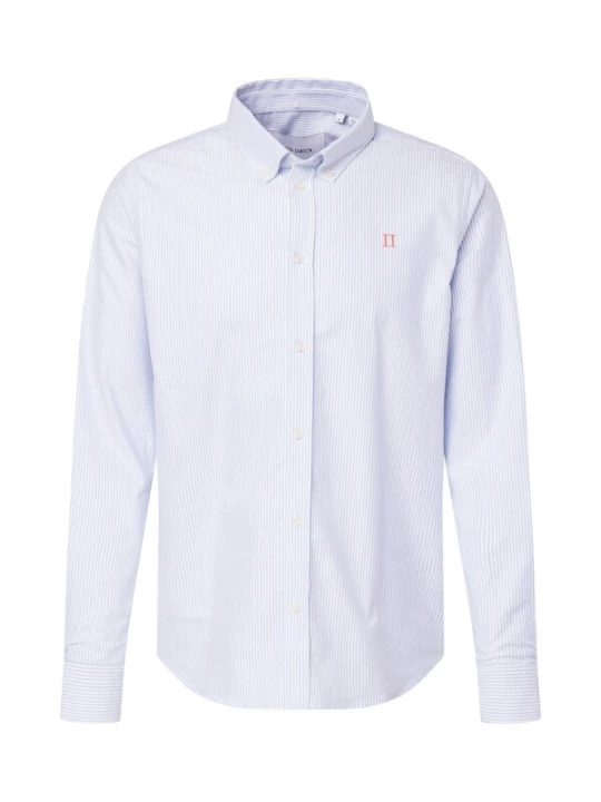 Foto van product Les Deux Overhemd 'Konrad' lichtblauw / oranje / wit