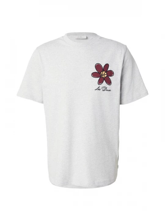 Foto van product Les Deux Shirt 'Flower Basket' honing / lichtgrijs / bourgogne / zwart
