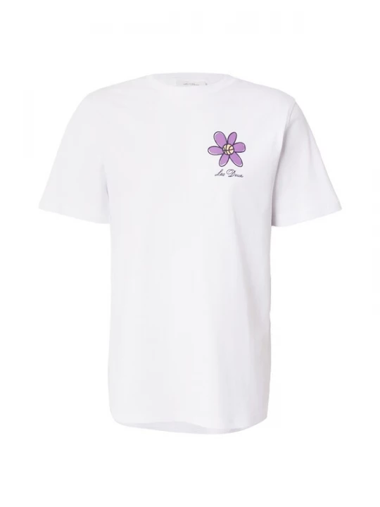 Foto van product Les Deux Shirt 'Flower Basket' lichtgeel / donkergroen / lila / zwart / wit