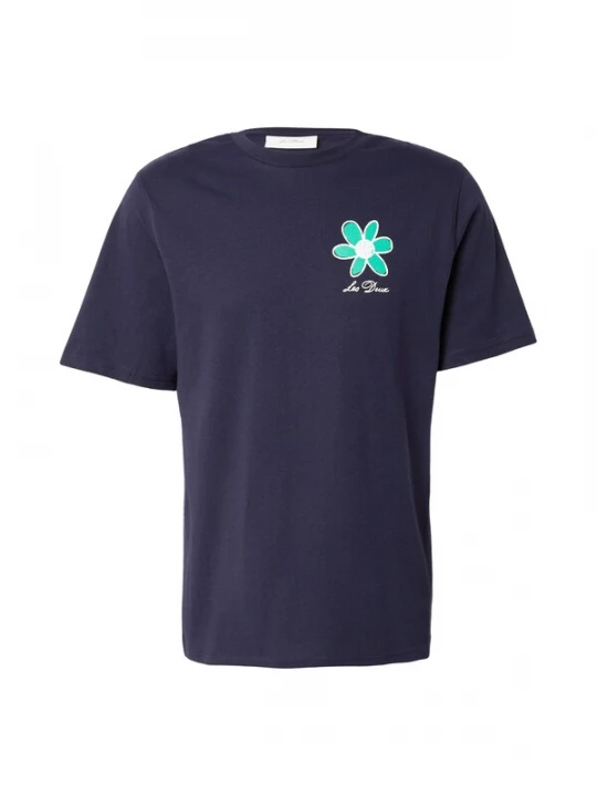 Foto van product Les Deux Shirt 'Flower Basket' navy / turquoise / pastelblauw / wit