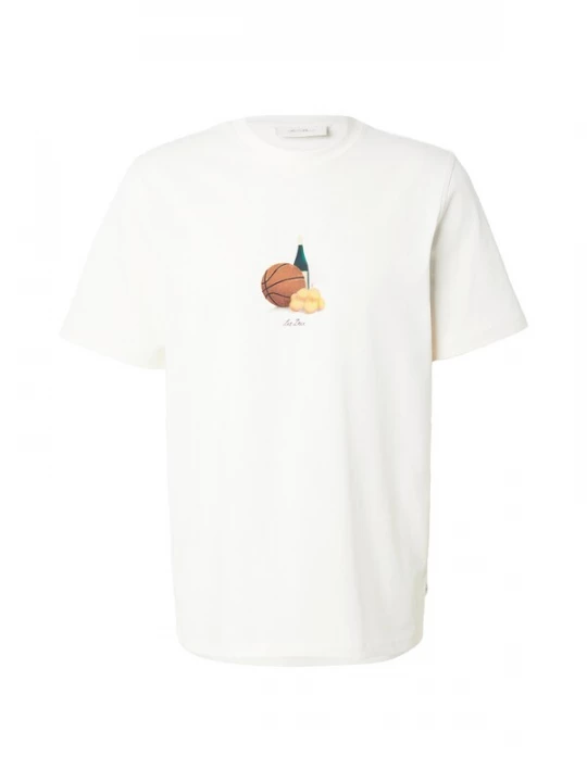 Foto van product Les Deux Shirt 'Lemons' beige / ecru / bruin / groen