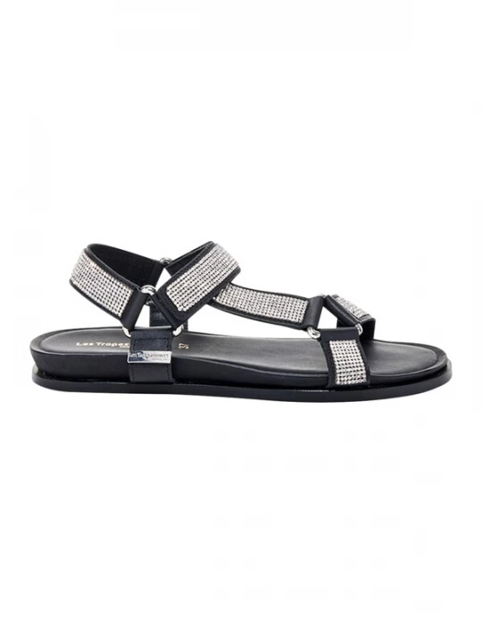 Foto van product Les Tropéziennes Sandaal 'Caspy-Ledersandalen' zwart Les Tropeziennes