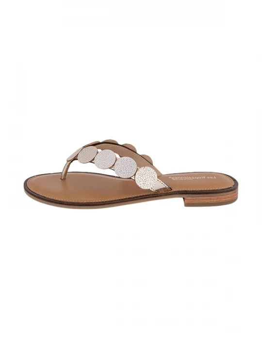 Foto van product Les Tropéziennes Sandaal 'Hollytong Ledersandalen' goud Les Tropeziennes