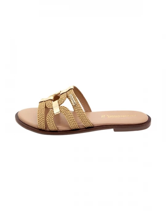 Foto van product Les Tropéziennes Sandaal 'Ledersandalen Les Gina' goud Les Tropeziennes