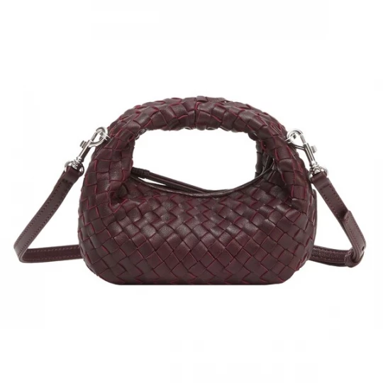 Foto van product Les Visionnaires Handtas 'Greta Micro weave' donkerlila