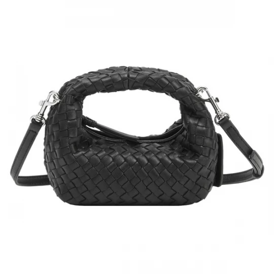 Foto van product Les Visionnaires Handtas 'Greta Micro weave' zwart