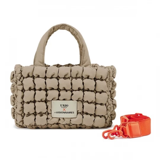 Foto van product Les Visionnaires Handtas 'Unio Cortina Bubble' sand / oranje