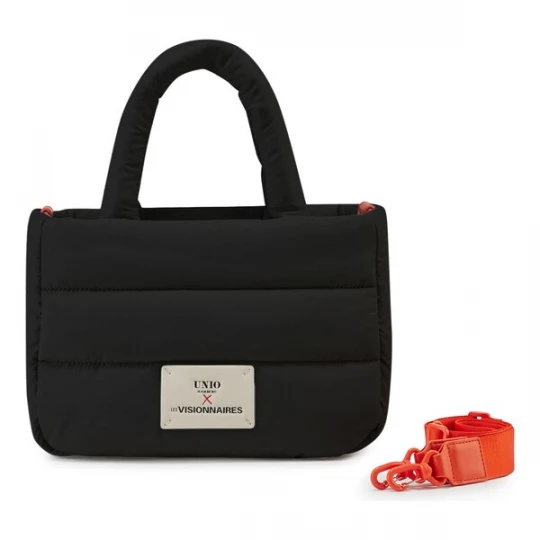 Foto van product Les Visionnaires Handtas 'Unio' zwart / offwhite