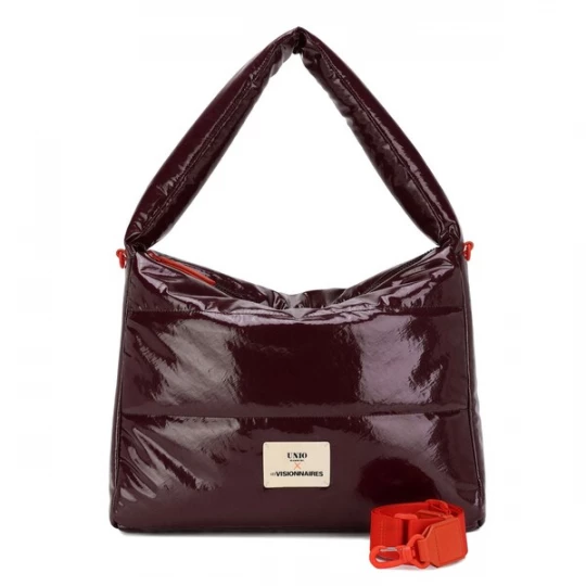 Foto van product Les Visionnaires Schoudertas 'Unio Hobo' rood / bordeaux