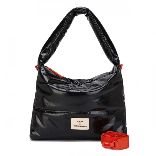 Foto van product Les Visionnaires Schoudertas 'Unio Hobo' rood / zwart