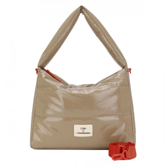 Foto van product Les Visionnaires Schoudertas 'Unio Hobo' taupe