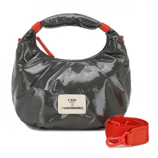 Foto van product Les Visionnaires Schoudertas 'Unio Kitzbuehel' antraciet / rood