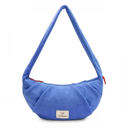 Foto van product Les Visionnaires Schoudertas 'Vancouver' ecru / blauw