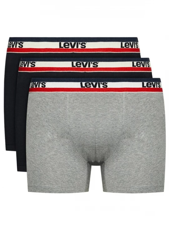 Foto van product LEVI'® Boxershorts lichtgrijs / rood / zwart Levi's