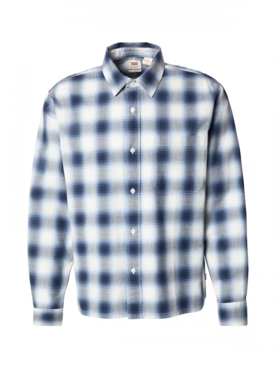 Foto van product LEVI'® Overhemd 'Duboce Boxy Overshirt' navy / lichtblauw / zwart gemêleerd Levi's