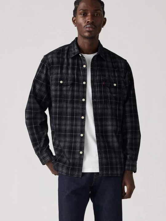 Foto van product LEVI'® Overhemd 'Jackson Worker' grijs / zwart / wit Levi's