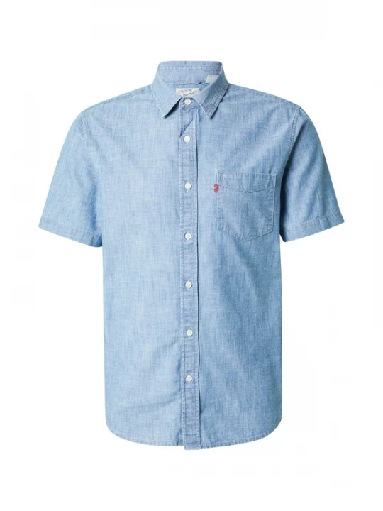 Foto van product LEVI'® Overhemd 'Short Sleeve Sunset One Pocket Standard Fit Shirt' blauw denim Levi's