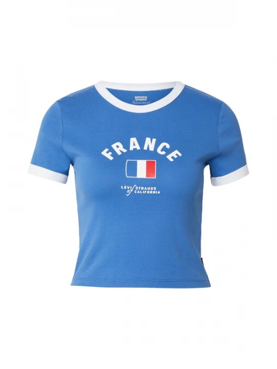 Foto van product LEVI'® Shirt 'France Ringer Tee' hemelsblauw / rood / wit Levi's
